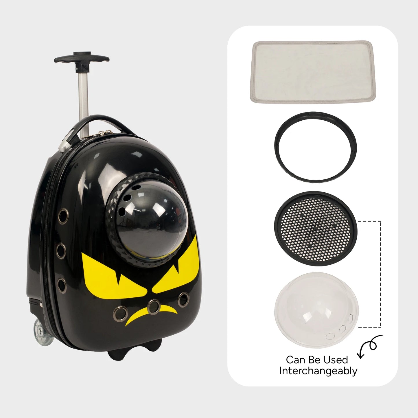 2-in-1 Breathable Pet Carrier Backpack and Suitcase for Cats and Small Dogs by PetZync