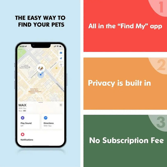 iOS Dog Tracking Collar with Apple Find My Support, No Monthly Fee by PetZync