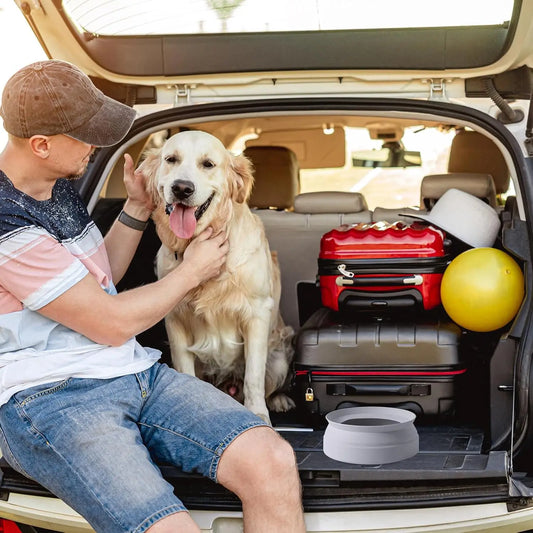 Collapsible No-Spill Pet Travel Water Bowl for Cars by PetZync