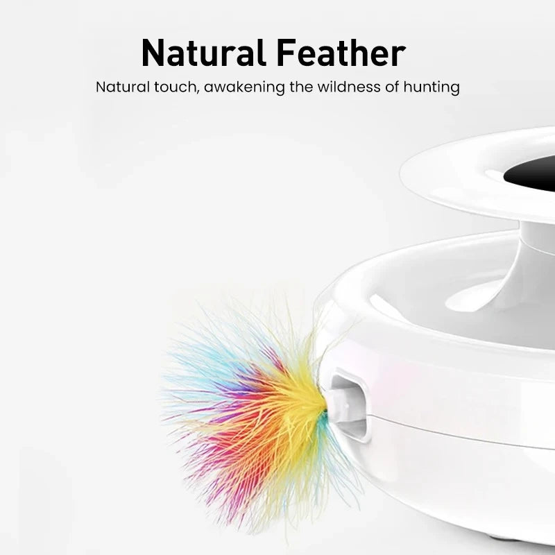 2-in-1 Automatic Feather and Ball Toy for Cats by PetZync