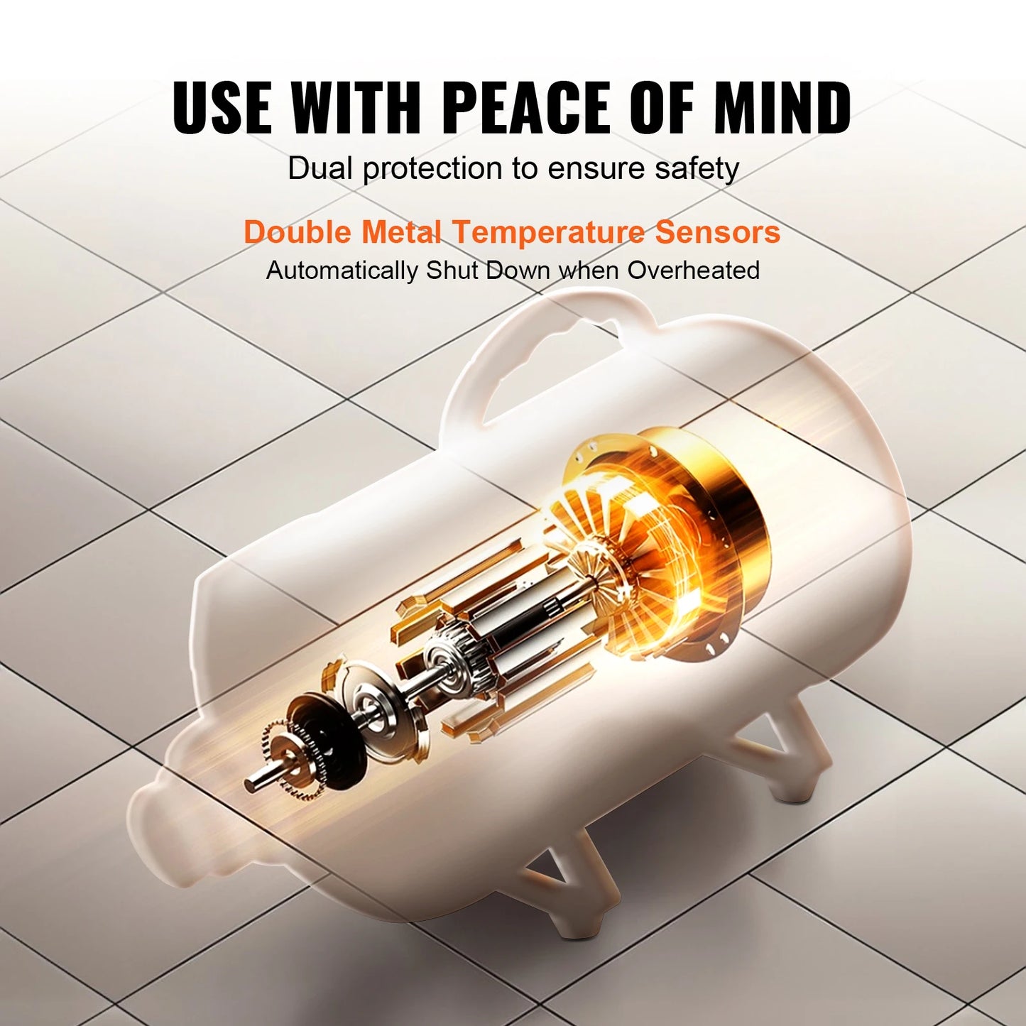 High-Velocity Pet Blow Dryer with Adjustable Speed, Temperature Control and 4 Nozzles by PetZync