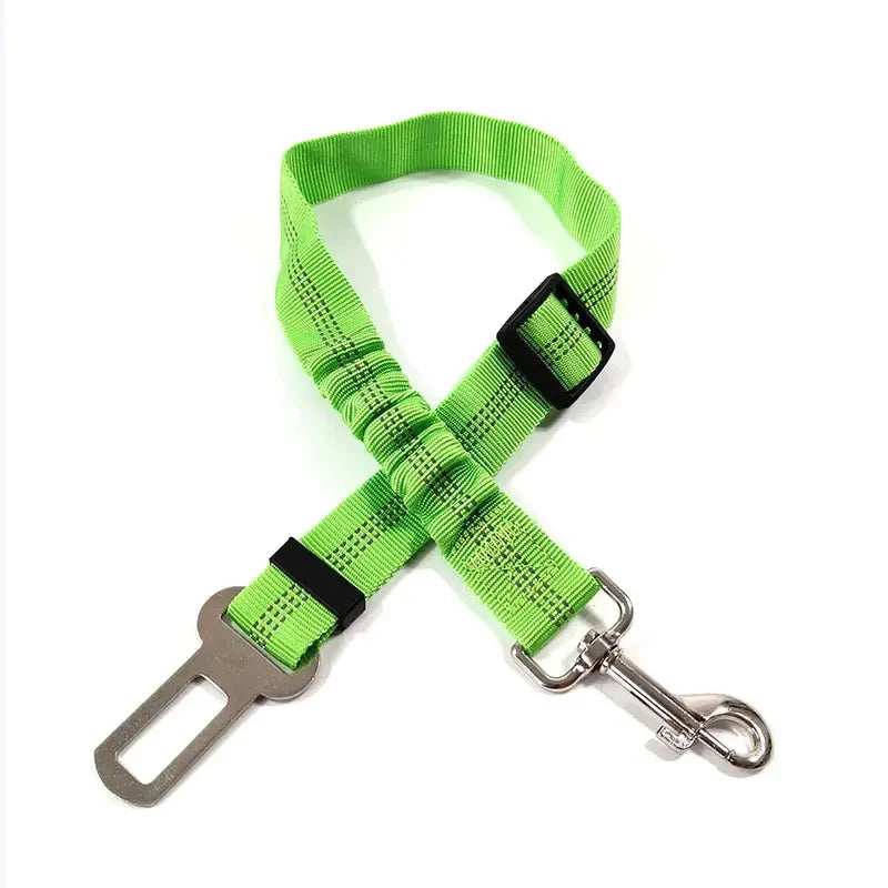Reflective Adjustable Dog Car Seat Belt with Bungee Safety Leash by PetZync