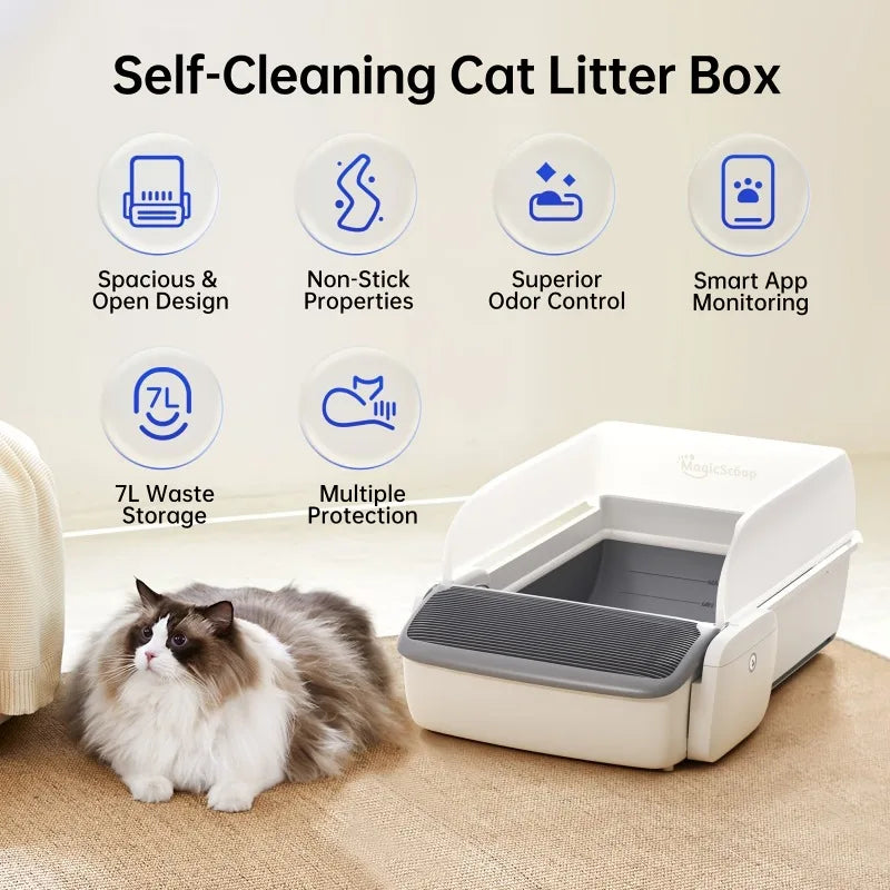 Self-Cleaning Automatic Cat Litter Box with App Control by PetZync