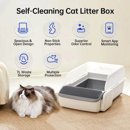 Self-Cleaning Automatic Cat Litter Box with App Control by PetZync