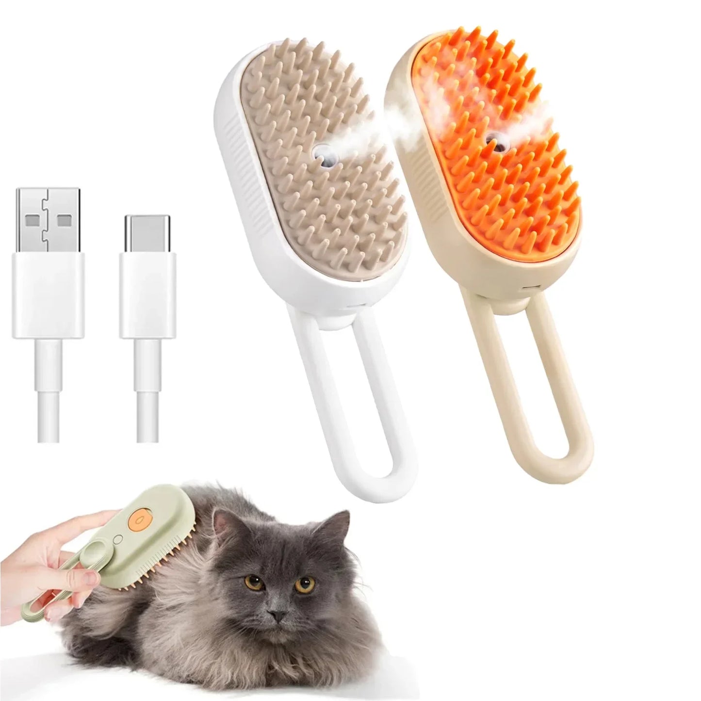 3-in-1 Pet Spray Grooming Brush for Dogs and Cats by PetZync