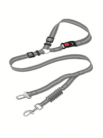 2-in-1 Adjustable Dog Car Seat Belt with Headrest Restraint by PetZync
