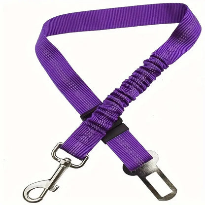Reflective Adjustable Dog Car Seat Belt with Bungee Safety Leash by PetZync