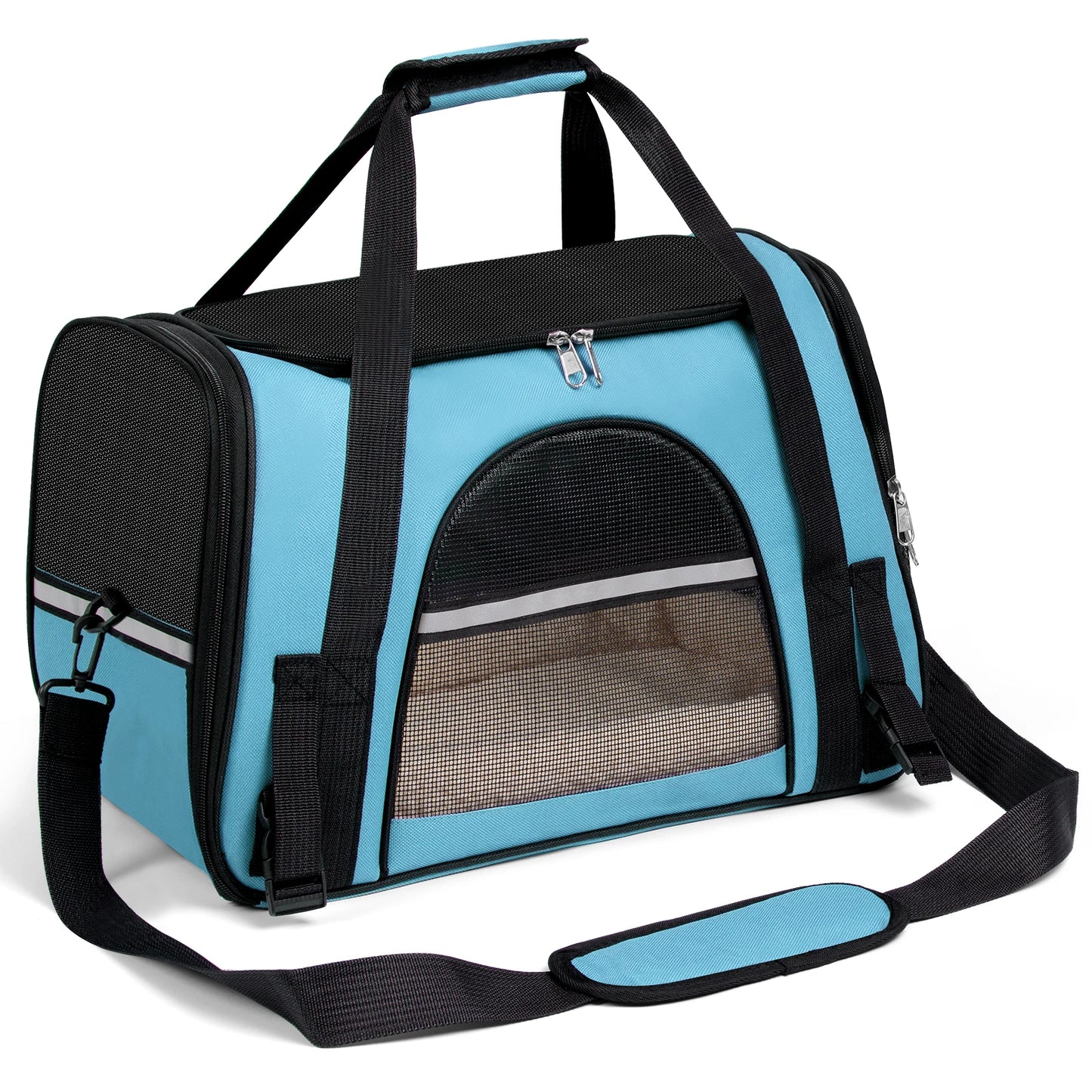 Soft-Sided Foldable Pet Carrier for Cats and Small Dogs up to 20 lbs by PetZync