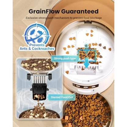 Smart WiFi Automatic Cat Feeder for 3 Cats, 6L Capacity by PetZync