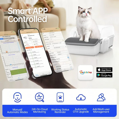 Self-Cleaning Automatic Cat Litter Box with App Control by PetZync