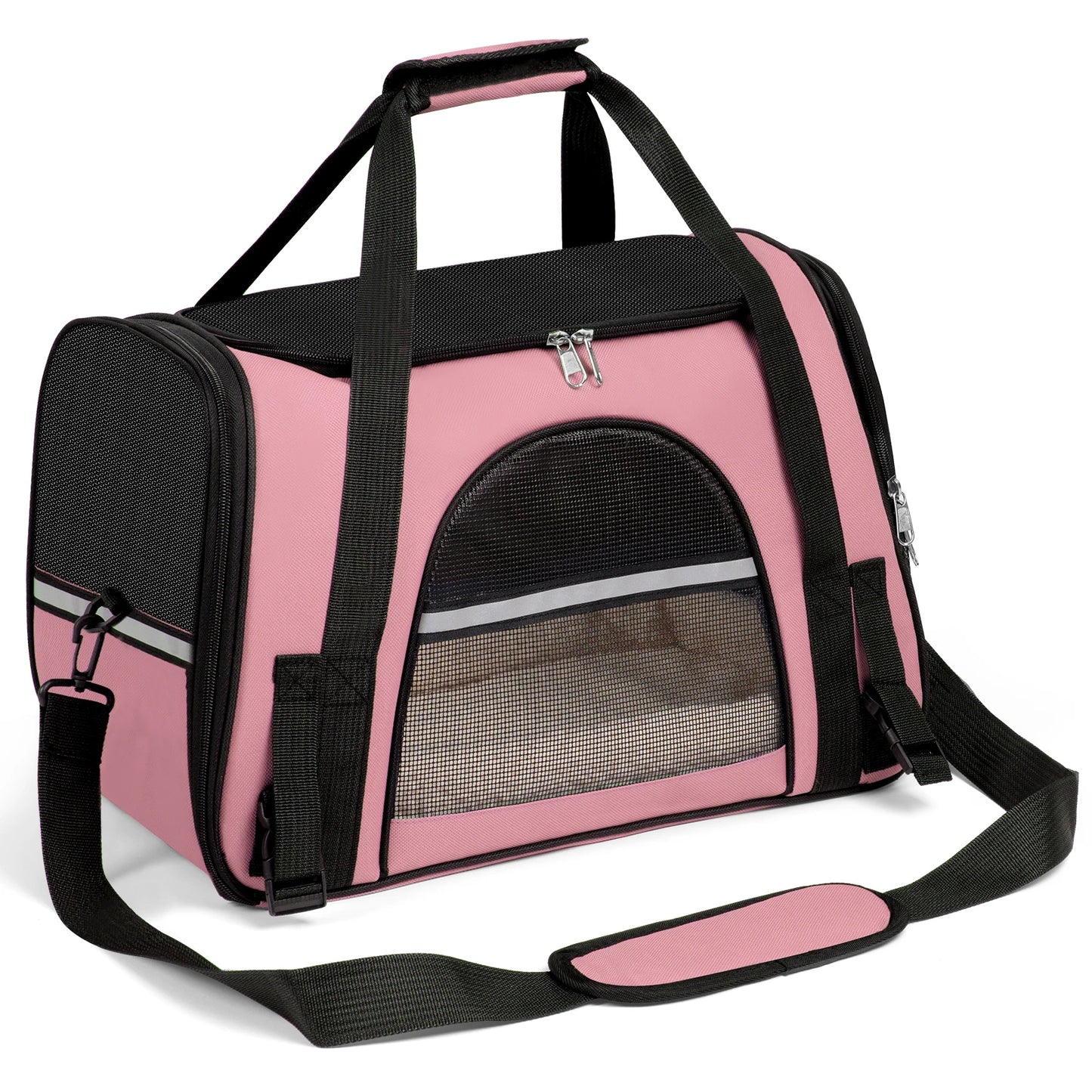 Soft-Sided Foldable Pet Carrier for Cats and Small Dogs up to 20 lbs by PetZync