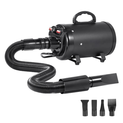 High-Velocity Pet Blow Dryer with Adjustable Speed, Temperature Control and 4 Nozzles by PetZync