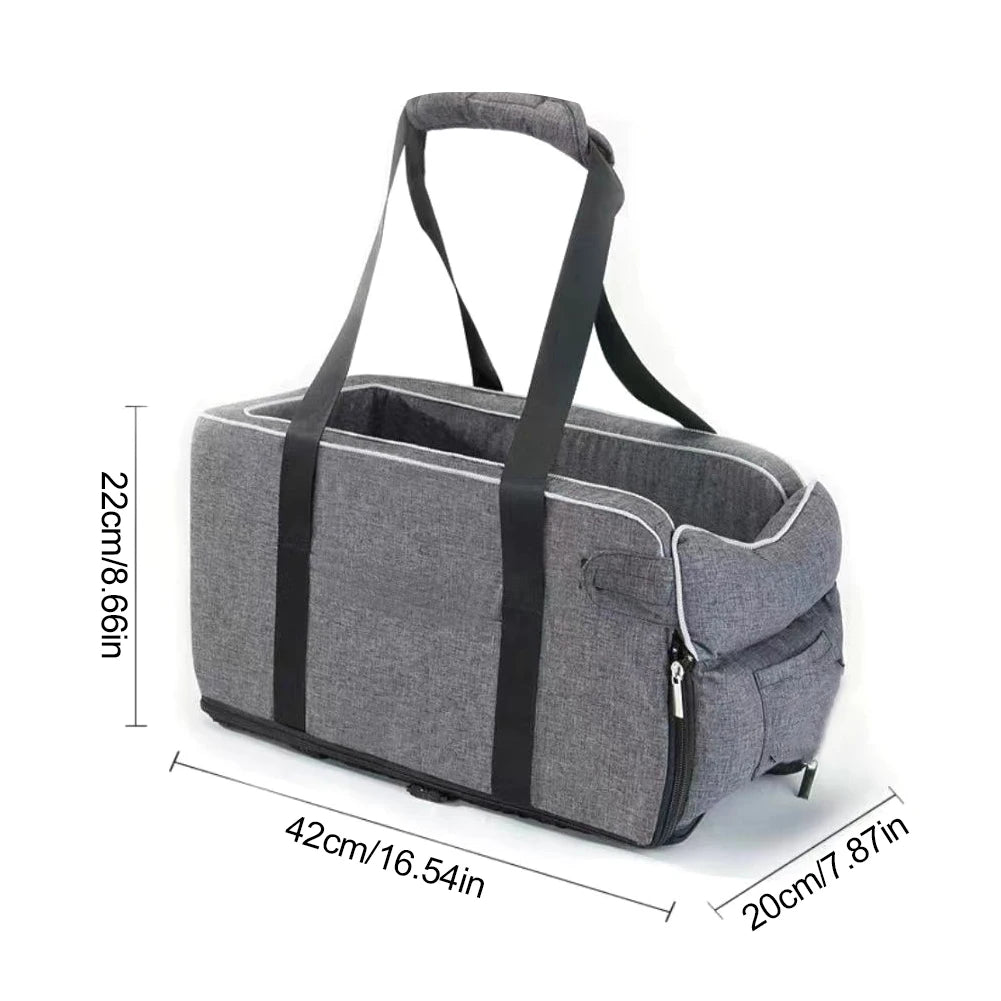 Portable Center Console Dog Car Seat Booster Bed for Small Dogs by PetZync