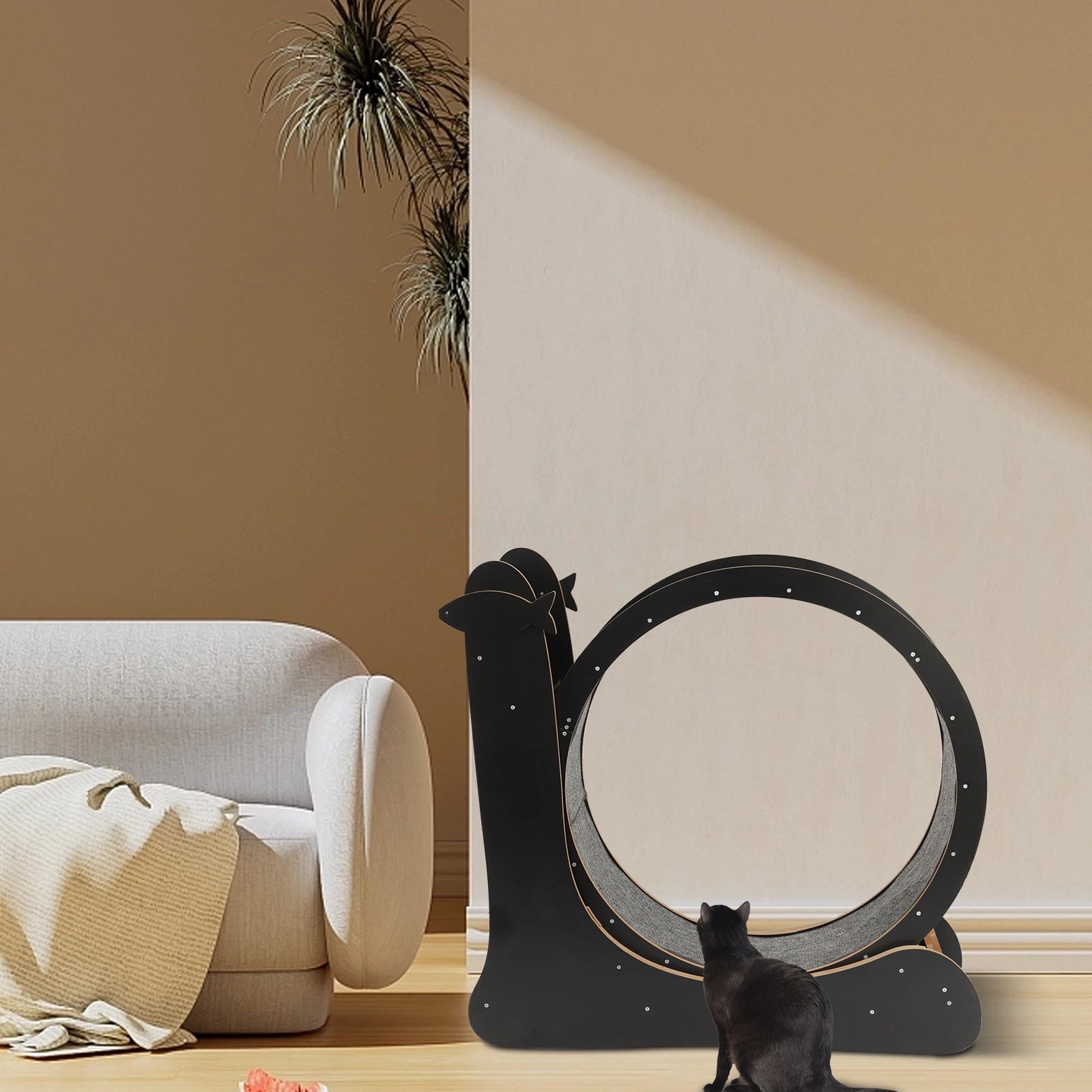 Indoor Cat Exercise Wheel with Carpeted Runway by PetZync