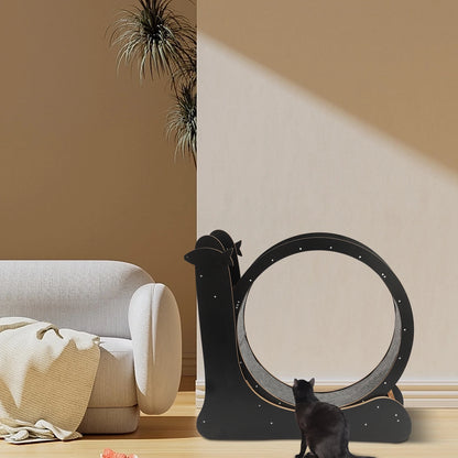 Indoor Cat Exercise Wheel with Carpeted Runway by PetZync