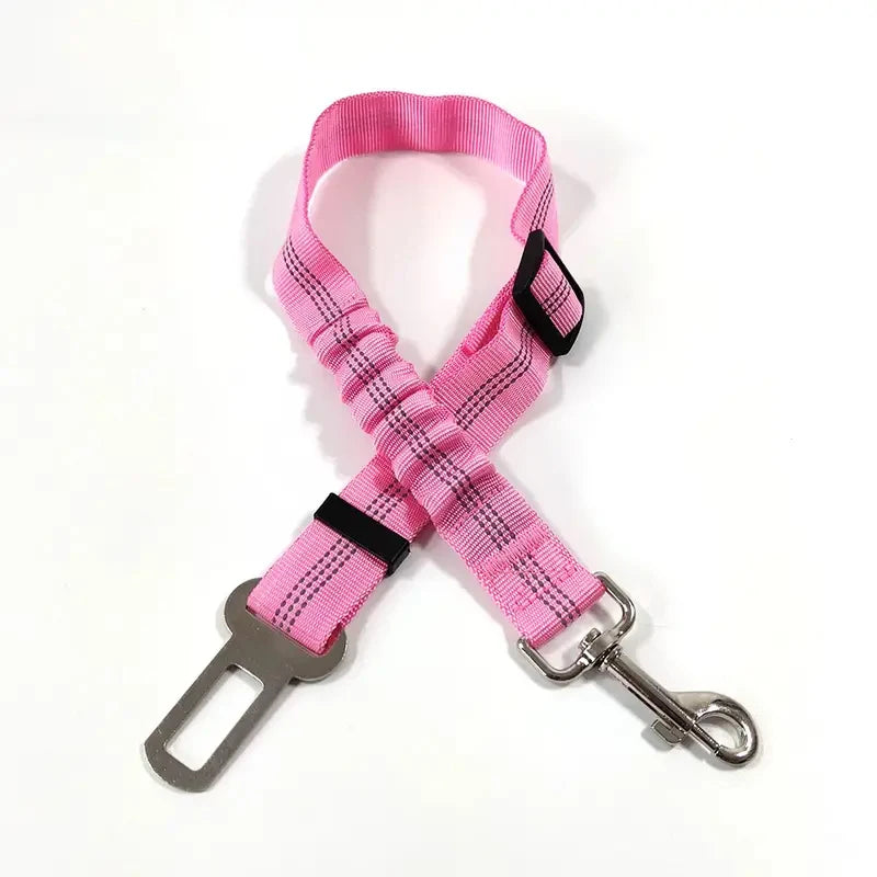 Reflective Adjustable Dog Car Seat Belt with Bungee Safety Leash by PetZync