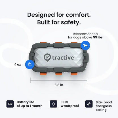 XL Smart GPS Dog Tracker with Virtual Fence, Health Monitoring, and 1-Month Battery by PetZync