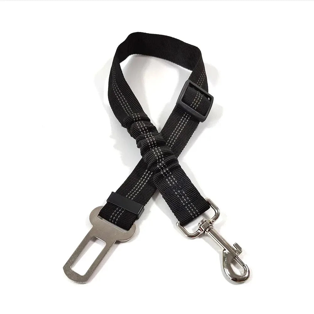 Reflective Adjustable Dog Car Seat Belt with Bungee Safety Leash by PetZync