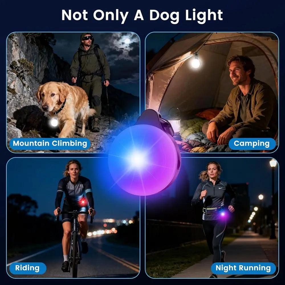 2-in-1 iOS Dog Tracker Light with LED Safety Modes, No Monthly Fee by PetZync
