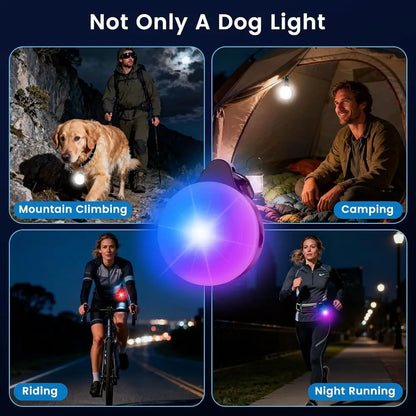 2-in-1 iOS Dog Tracker Light with LED Safety Modes, No Monthly Fee by PetZync