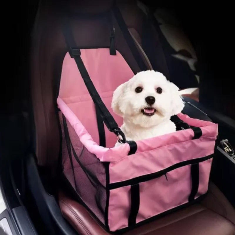 Foldable Pet Car Seat Hammock with Safety Harness for Dogs and Cats by PetZync