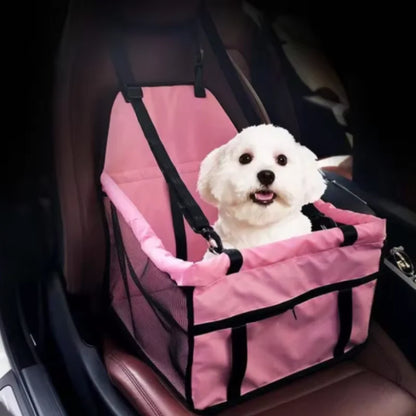 Foldable Pet Car Seat Hammock with Safety Harness for Dogs and Cats by PetZync