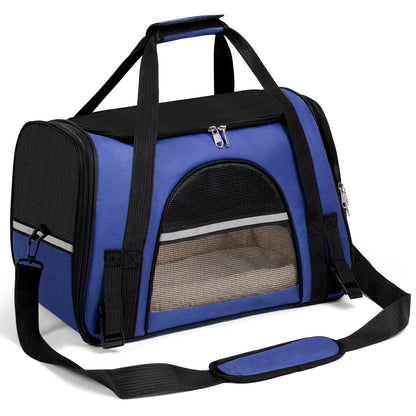 Soft-Sided Foldable Pet Carrier for Cats and Small Dogs up to 20 lbs by PetZync