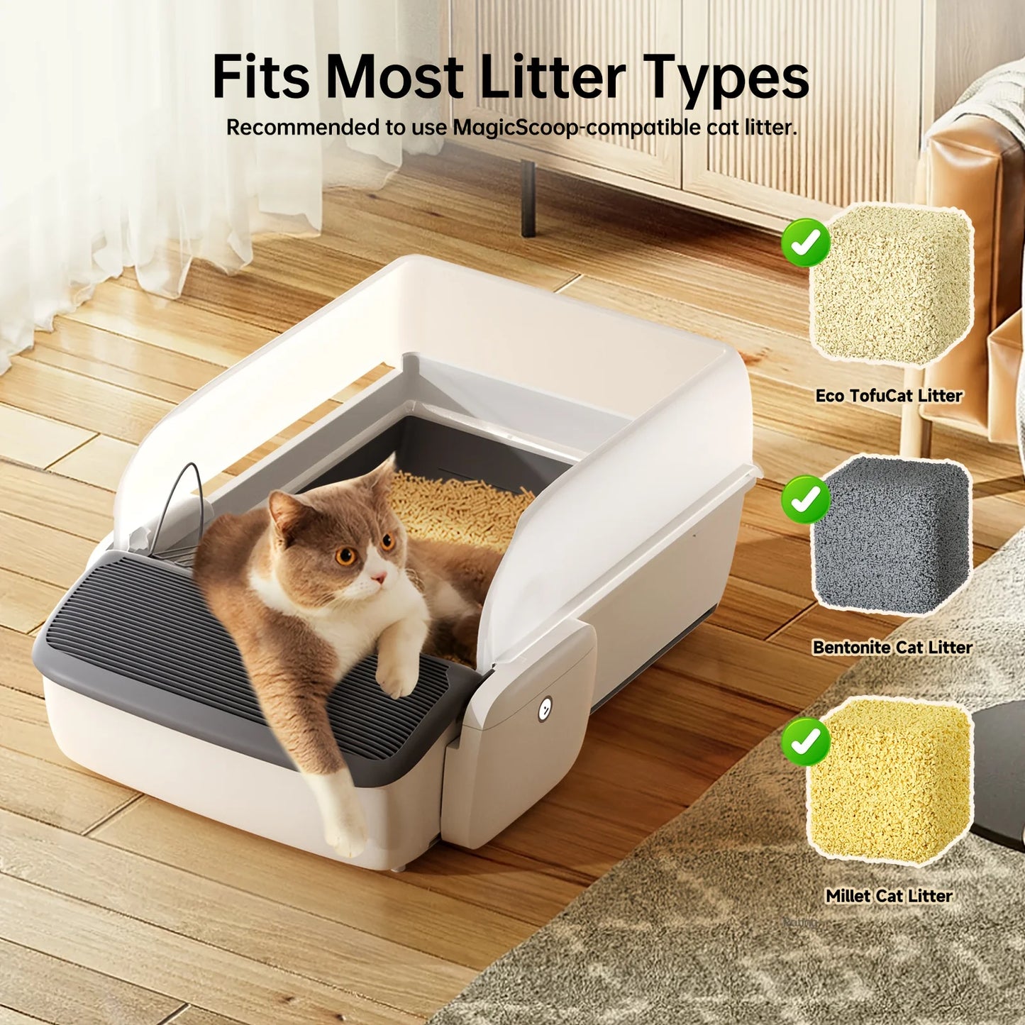 Self-Cleaning Automatic Cat Litter Box with App Control by PetZync