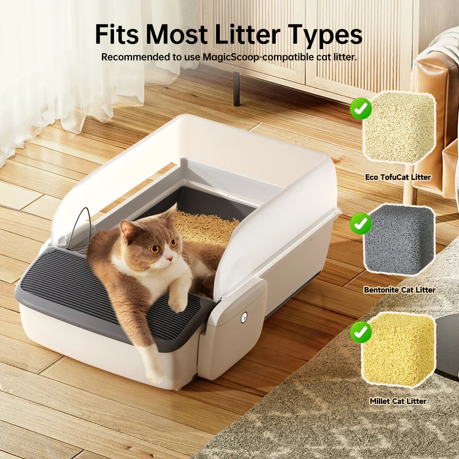 Self-Cleaning Automatic Cat Litter Box with App Control by PetZync