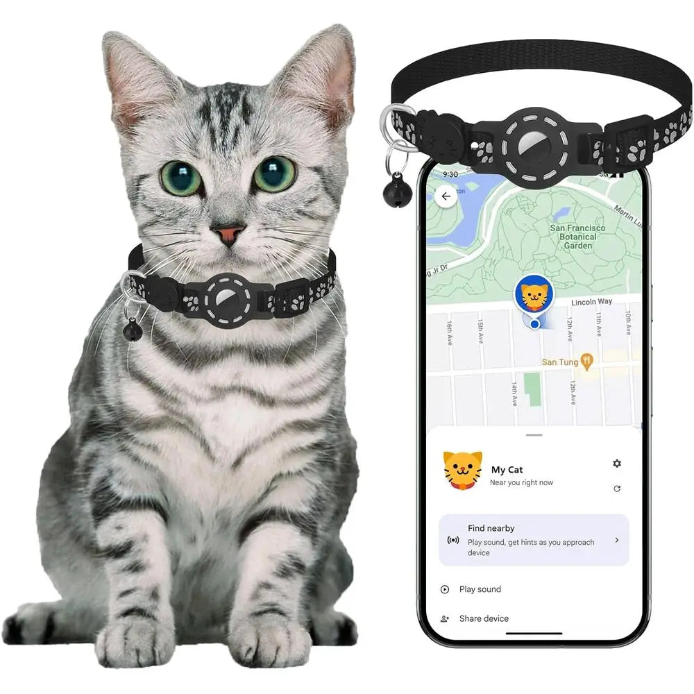 Android Cat Tracker Collar with Google Find Hub Support, No Monthly Fee by PetZync