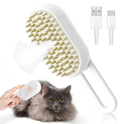 3-in-1 Pet Spray Grooming Brush for Dogs and Cats by PetZync