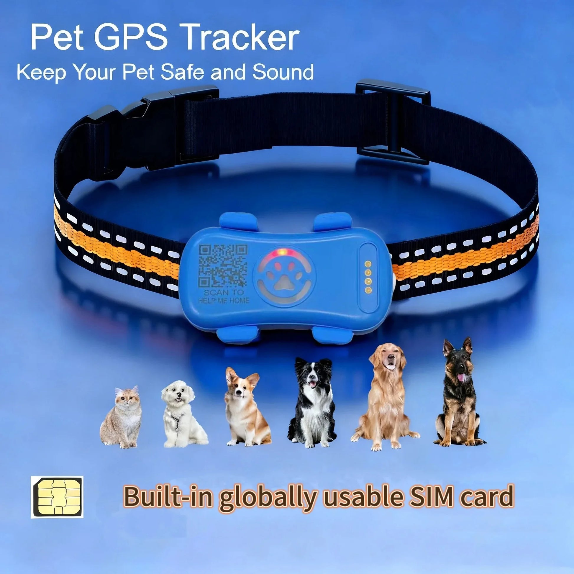 GPS Pet Tracker with Real-Time Location, Geofencing, and 1-Year Service Included by PetZync