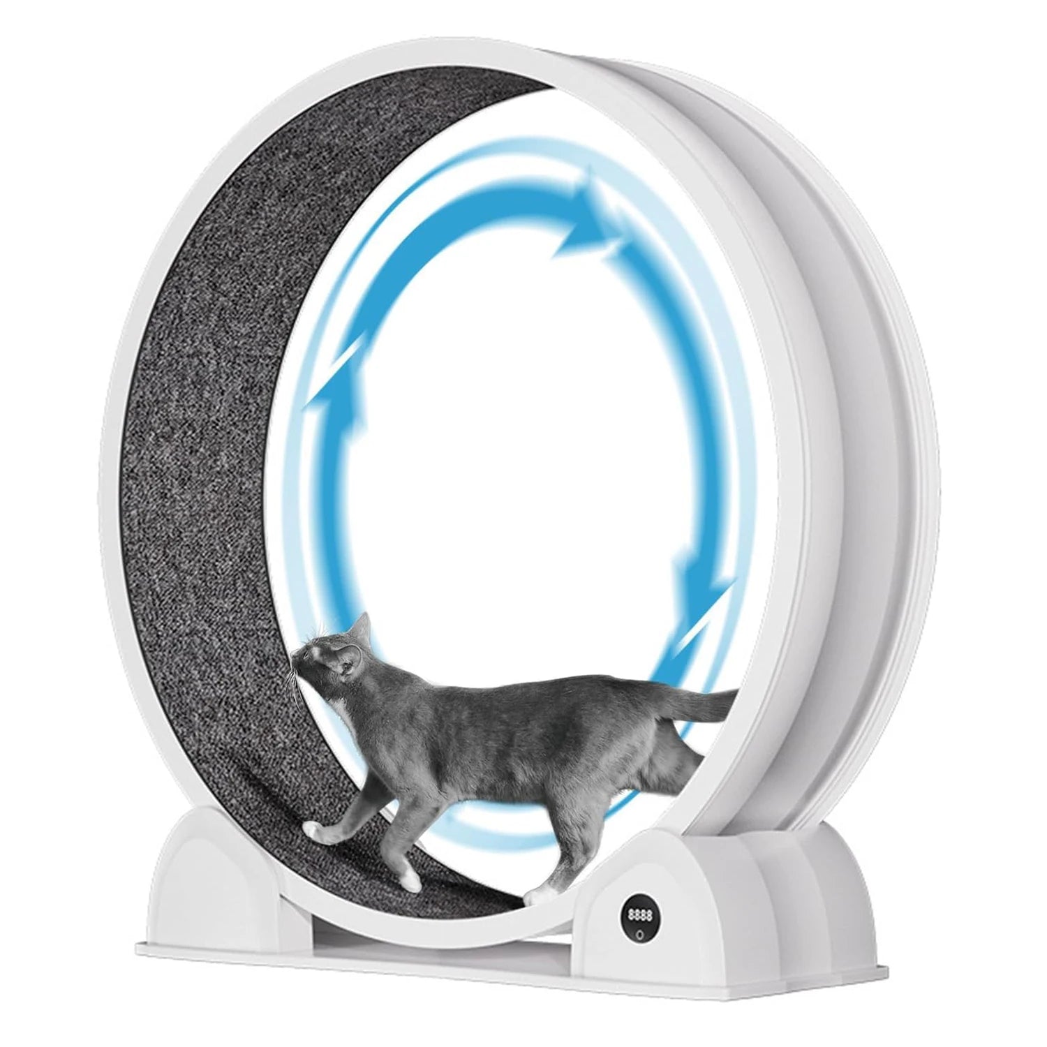 ABS Cat Exercise Wheel with Pedometer for Indoor Cats by PetZync