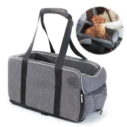 Portable Center Console Dog Car Seat Booster Bed for Small Dogs by PetZync