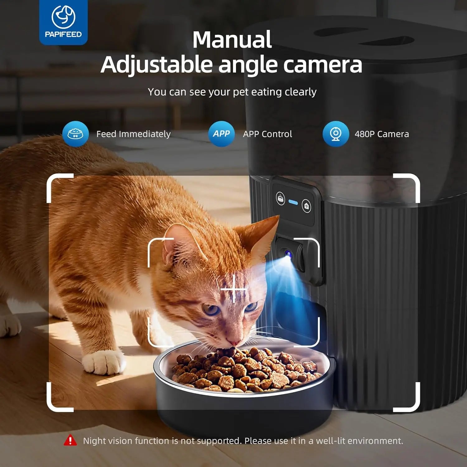 Smart WiFi Pet Feeder with Camera, Water Fountain, and App Control by PetZync