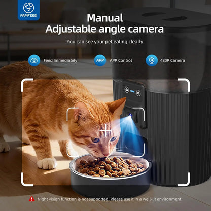 Smart WiFi Pet Feeder with Camera, Water Fountain, and App Control by PetZync