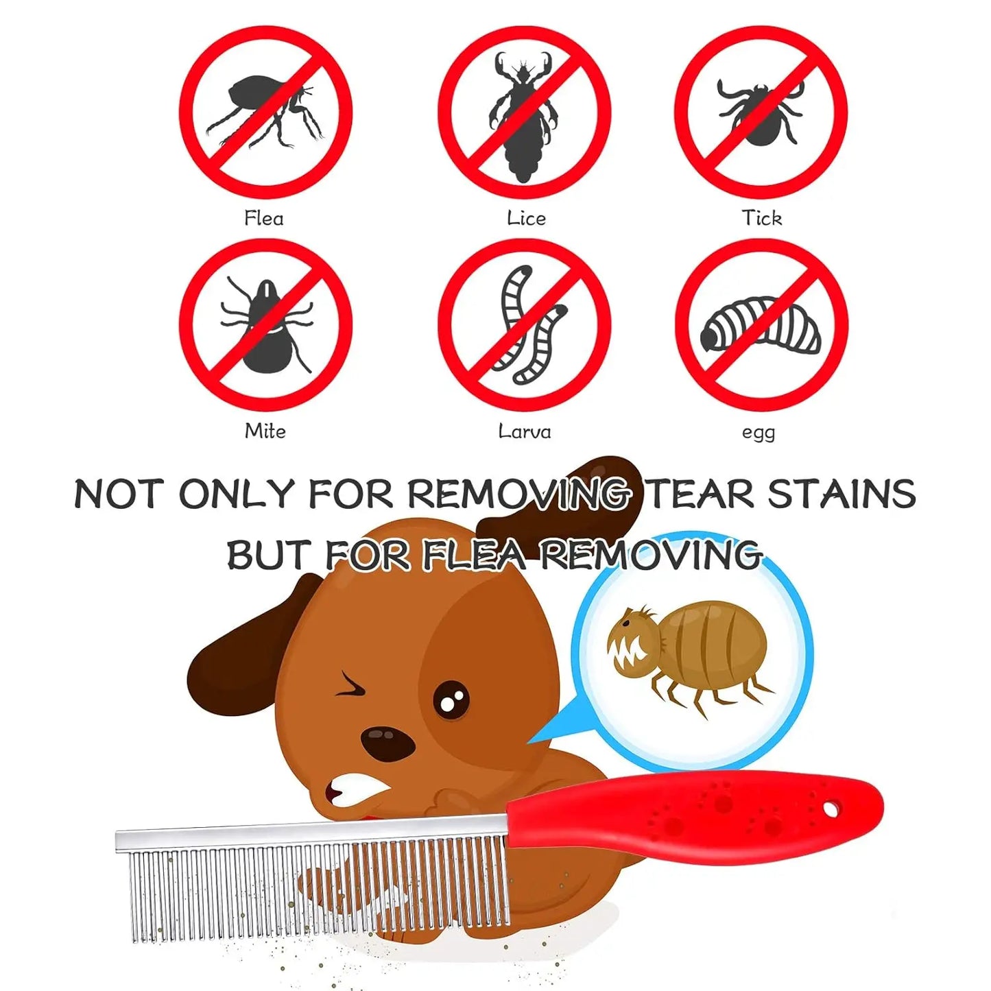 4-Piece Pet Grooming Kit with Dematting Combs, Slicker Brush and Steel Comb by PetZync
