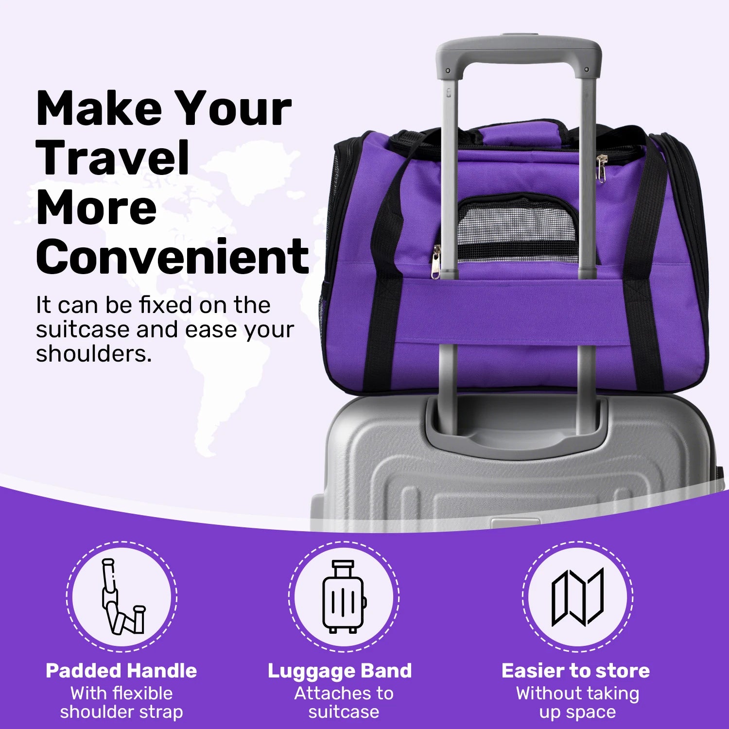 Soft-Sided Foldable Pet Carrier for Cats and Small Dogs up to 20 lbs by PetZync