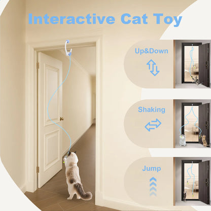 Rechargeable Door-Hanging Interactive Cat Toy with Plush Mice by PetZync