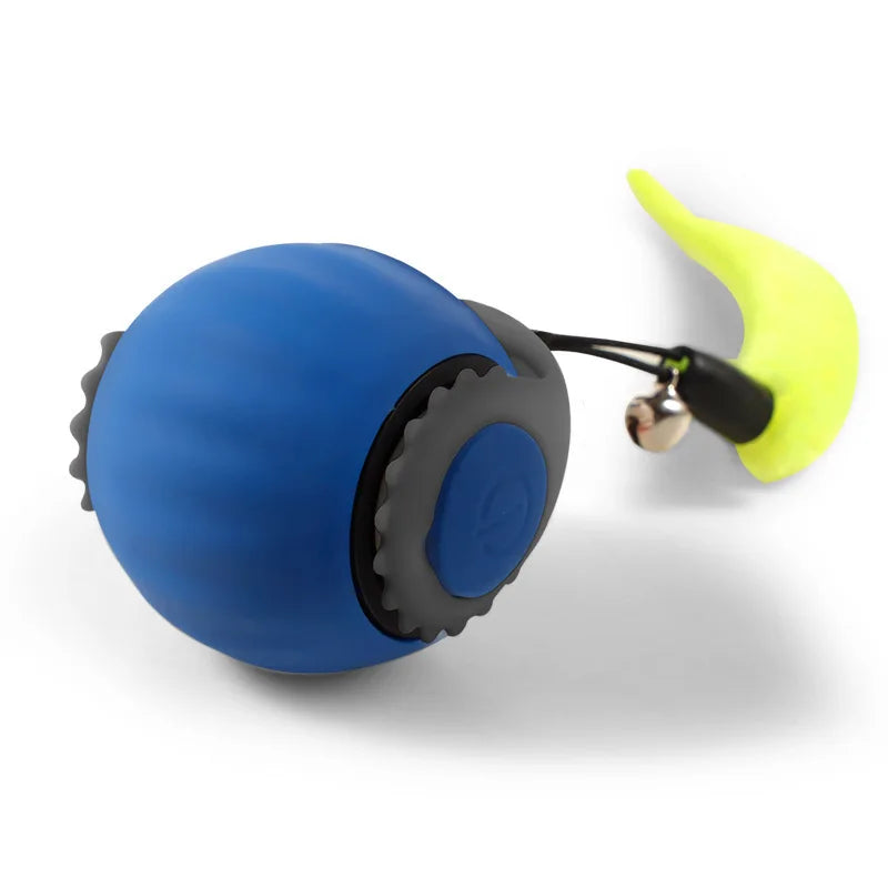 Rechargeable Interactive Rolling Cat Toy Ball with Teaser Tail by PetZync