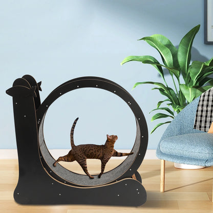 Indoor Cat Exercise Wheel with Carpeted Runway by PetZync