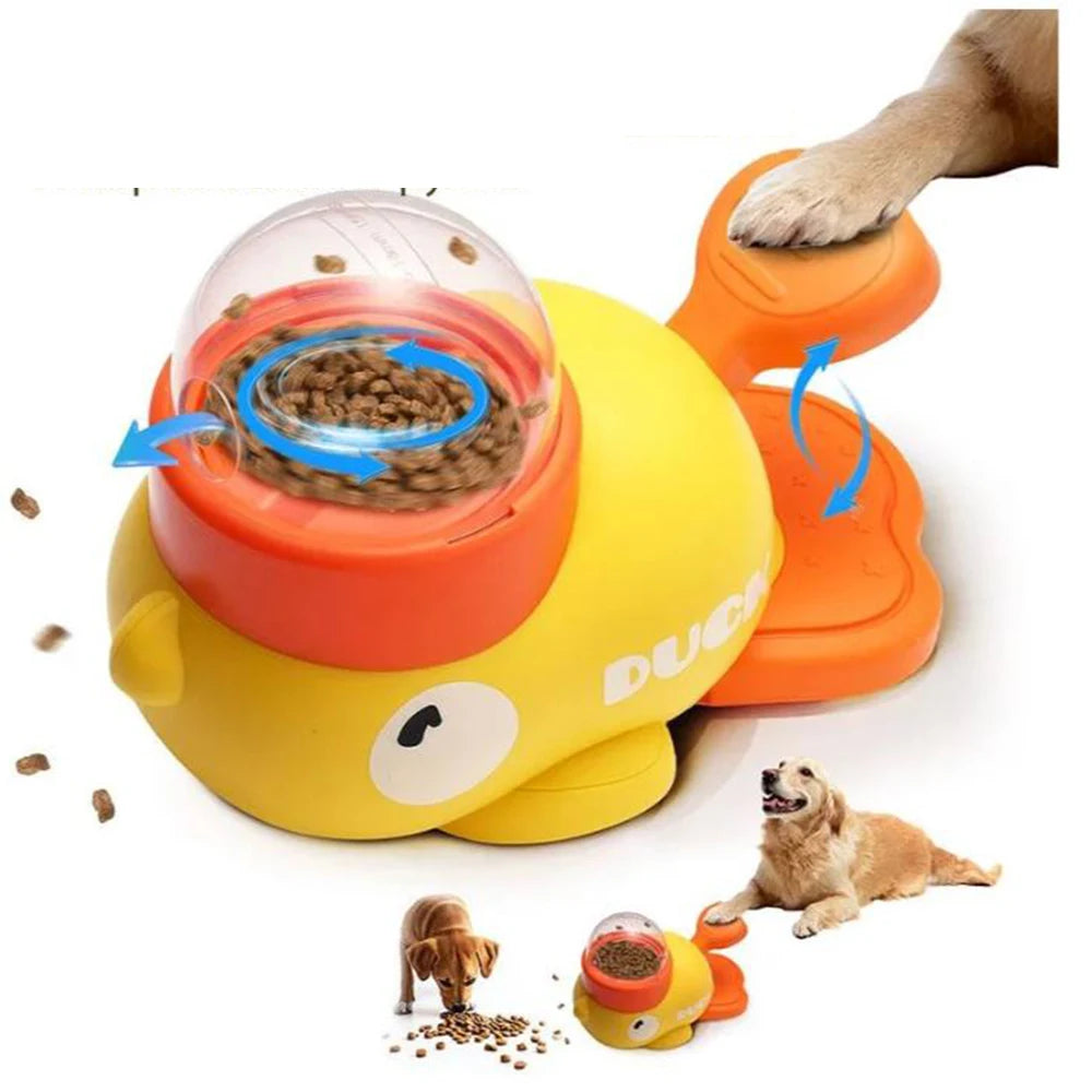 Duck-Shaped Interactive Dog Puzzle Feeder Toy by PetZync