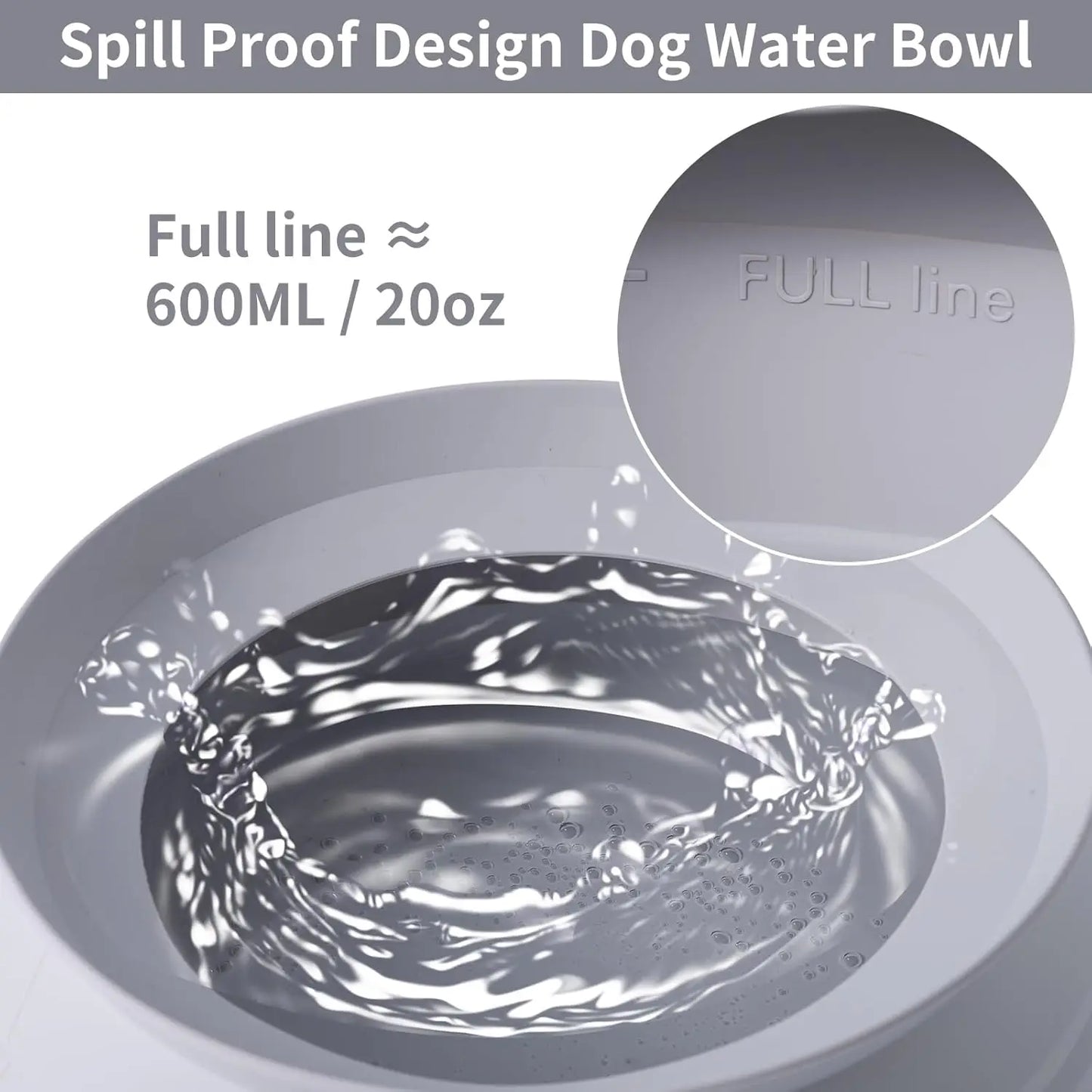 Collapsible No-Spill Pet Travel Water Bowl for Cars by PetZync
