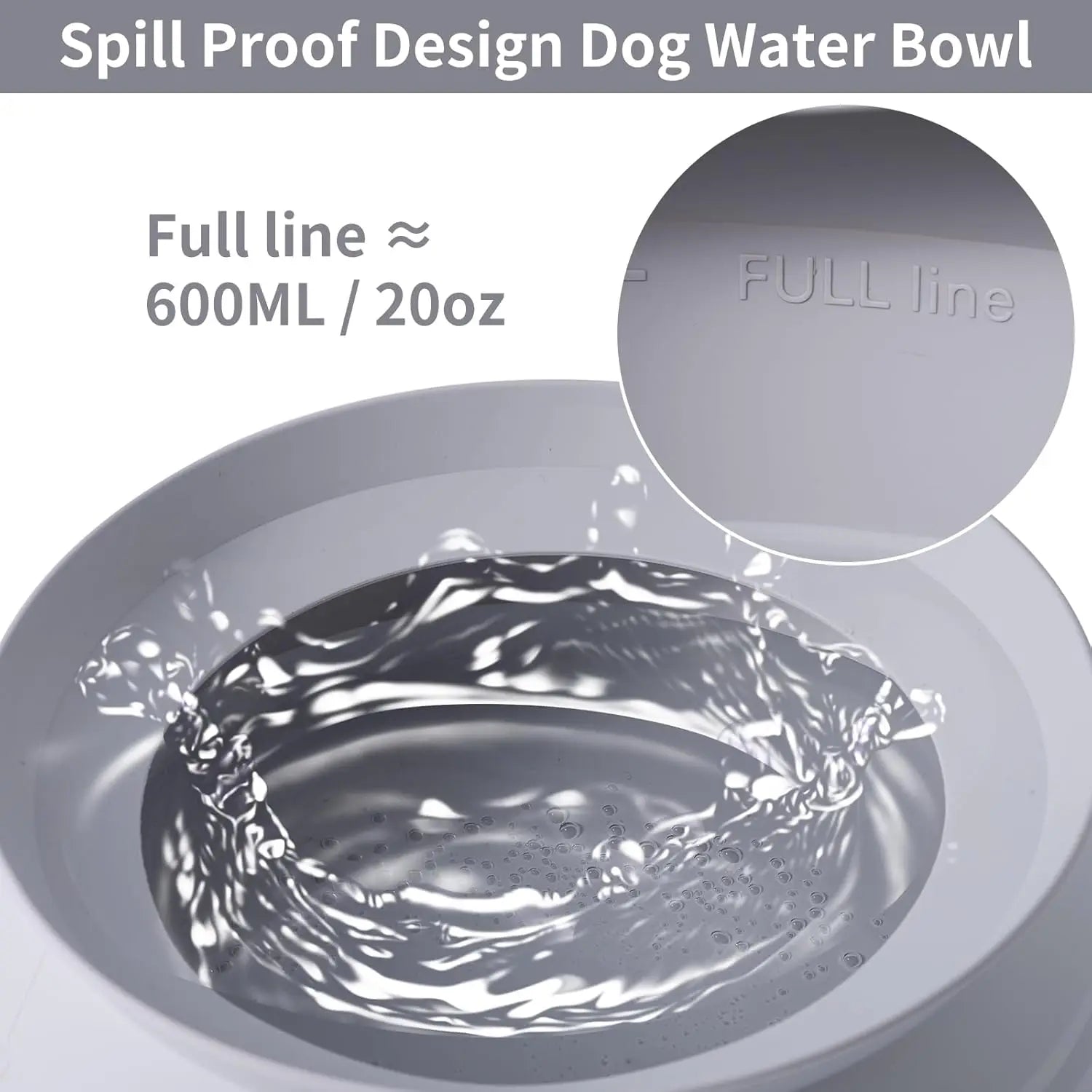 Collapsible No-Spill Pet Travel Water Bowl for Cars by PetZync