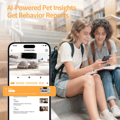 2K Smart Pet Camera Rover with Auto Tracking & Two-Way Talk