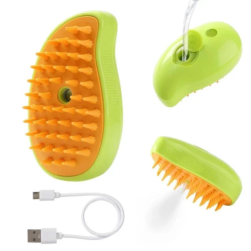 3-in-1 Pet Spray Grooming Brush for Dogs and Cats by PetZync