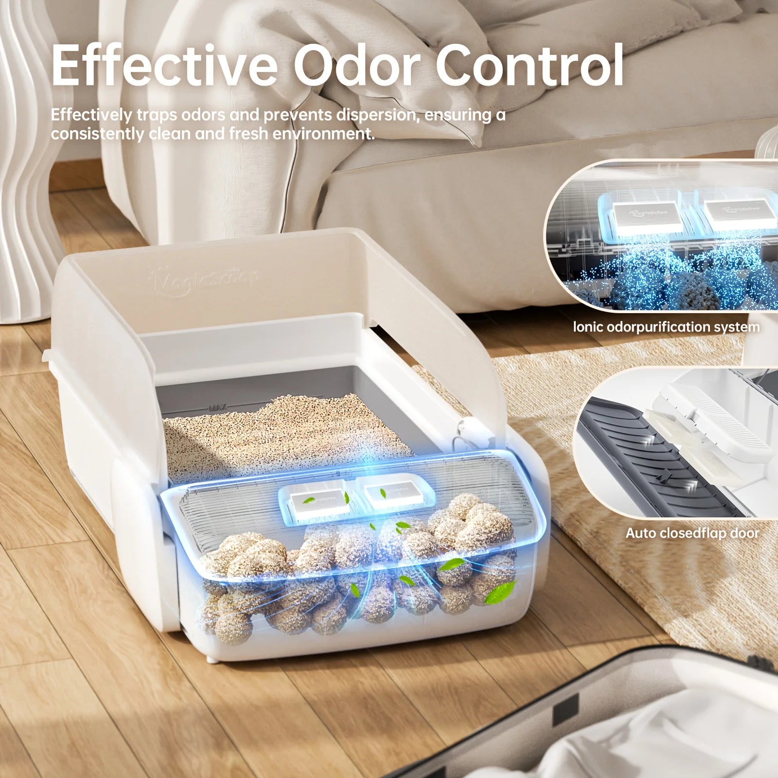 Self-Cleaning Automatic Cat Litter Box with App Control by PetZync