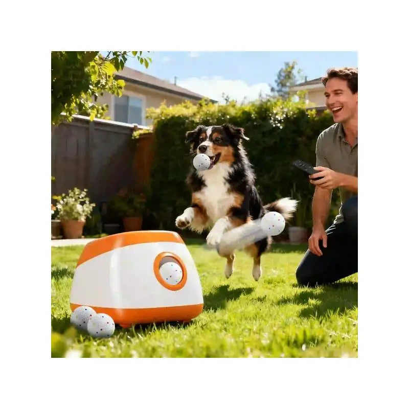 Automatic Dog Ball Launcher with Remote Control for Medium and Large Dogs by PetZync