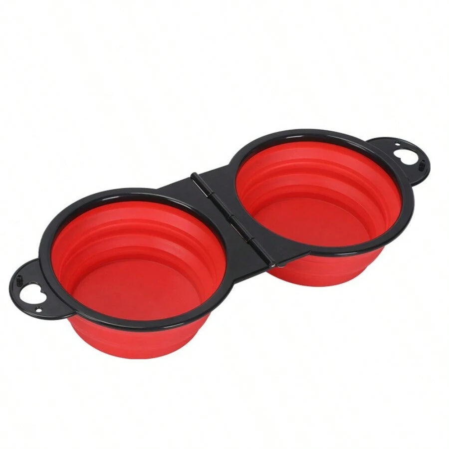 2-in-1 Collapsible Dual Pet Travel Bowl for Food and Water by PetZync