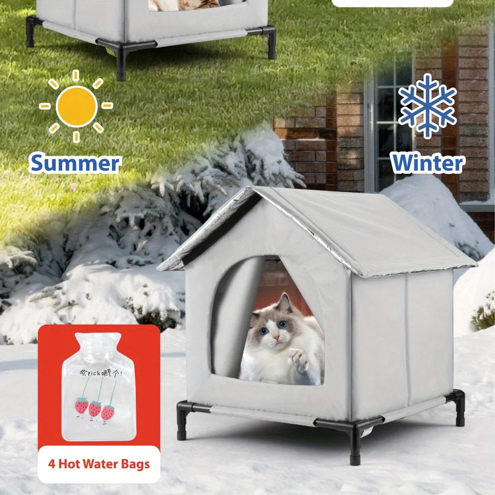 All-Season Outdoor Cat Shelter Tent by PetZync